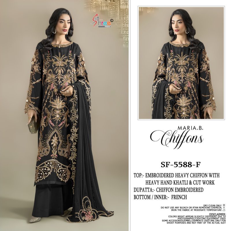Sf 5588 E To H By Shree Chiffon Pakistani Salwar Suits 